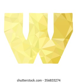 Yellow Alphabet Polygon Style, Creative Design Templates