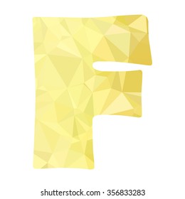 Yellow Alphabet Polygon Style, Creative Design Templates