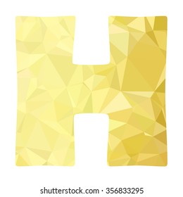 Yellow Alphabet Polygon Style, Creative Design Templates