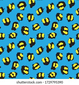 Yellow Animal Leopard Seamless Pattern Background for fashion textiles, graphics and crafts