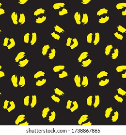Yellow Animal Leopard Seamless Pattern Background for fashion textiles, graphics and crafts