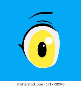 Yellow anime eyes, for cartoon characters