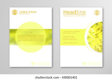 Yellow annual report business brochure flyer design template vector, Leaflet cover presentation abstract flat background, layout in A4 size for magazine, cover, poster design