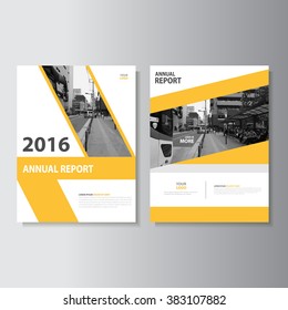 yellow annual report Leaflet Brochure Flyer template A4 size design, book cover layout design, Abstract yellow presentation templates