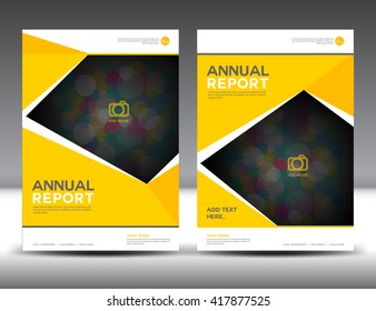 Yellow annual report Leaflet Brochure Flyer template A4 size design, polygon background,brochure flyer ,cover design, portfolio,Leaflet, presentation, book, booklet, catalogs