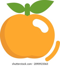 Yellow apple, illustration, vector, on a white background.