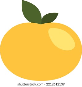 manzana amarilla, ilustración, vector sobre fondo blanco.