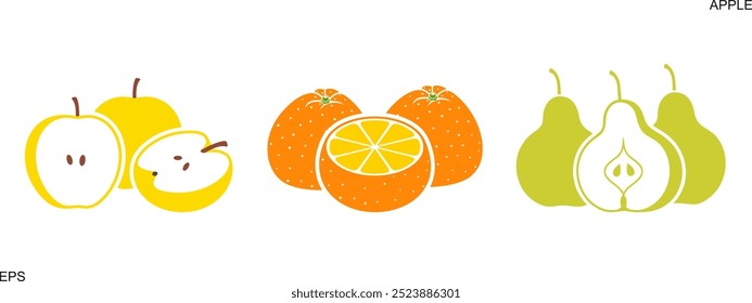 Yellow apple  logo. Isolated yellow apple on white background
