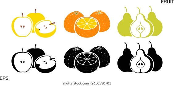 Yellow apple  logo. Isolated yellow apple on white background