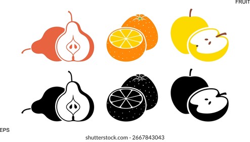 Yellow apple  logo. Isolated yellow apple on white background