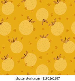 Yellow Apple Seamless Vector pattern