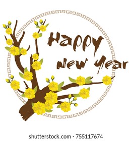 Yellow Apricot Flower, traditional lunar new year in Vietnam.