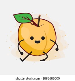 Ilustración del carácter del vector Cute de frutas de ácaros amarillos