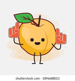 Ilustración del carácter del vector Cute de frutas de ácaros amarillos