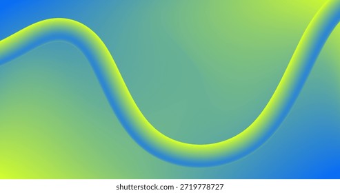 Yellow Aqua Gradient Abstract background with Fluid Pipe lines