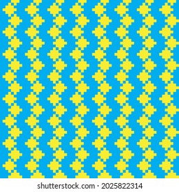Gelber Gyle, Diamantform, nahtloser Muster-Hintergrund, geeignet für Modetextilien, Strickwaren, Grafiken