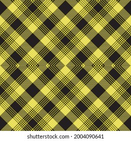 Yellow Argyle Plaid Tartan textured Seamless pattern design suitable for fashion textiles and graphics