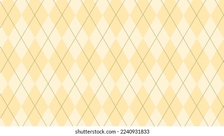 Yellow argyle print background vector illustration.