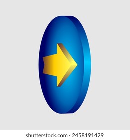 yellow arrow icon vector design