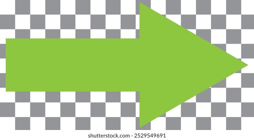 Yellow arrow to the right . vector, isolated. Yellow arrow isolated on transparency background