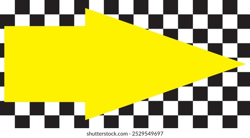 Yellow arrow to the right . vector, isolated. Yellow arrow isolated on transparency background