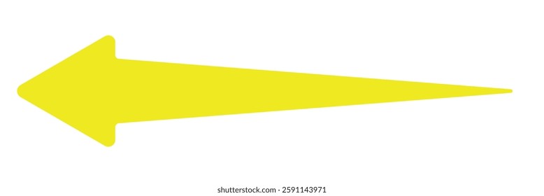 Yellow arrow to the right . vector, isolated. Yellow arrow isolated on a white background, long arrow icon , yellow bold long arrow vector illustration