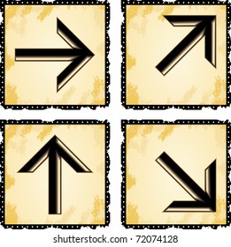 yellow arrow sign