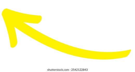 yellow arrow vector illustration on a background