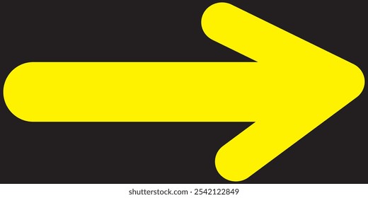 yellow arrow vector illustration on a background