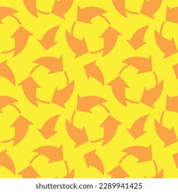 yellow arrows rotate seamless background vector
