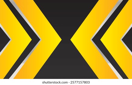 Yellow arrows stripe abstract background