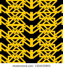 yellow Art deco Pattern to create interior decorations