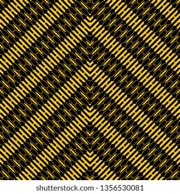 yellow art deco Seamless vector pattern in geometric ornamental style