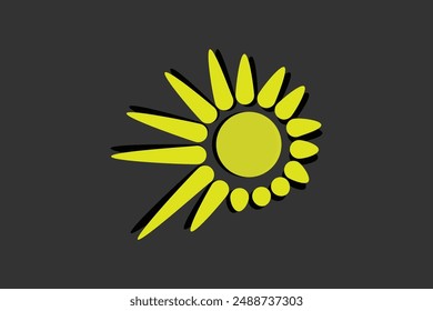 yellow art design logo and background