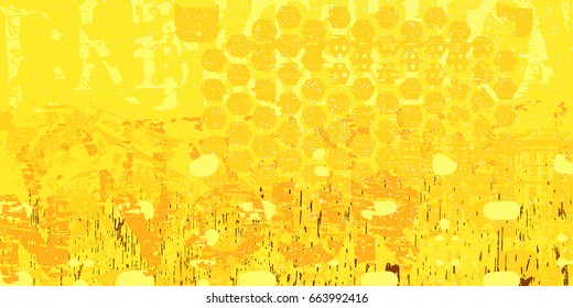yellow artistic neo-grunge style abstract backgrounds, made with hand drawn textures and brushes