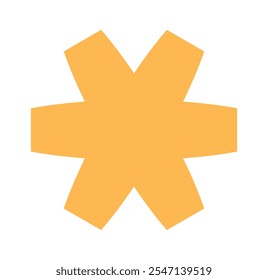 Yellow asterisk sign password mark