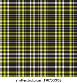 Yellow Asymmetric Plaid textured seamless pattern suitable for fashion textiles and graphics