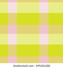 Yellow Asymmetric Plaid textured seamless pattern suitable for fashion textiles and graphics
