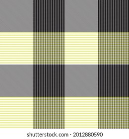 Yellow Asymmetric Plaid textured seamless pattern suitable for fashion textiles and graphics