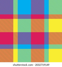 Yellow Asymmetric Plaid textured seamless pattern suitable for fashion textiles and graphics