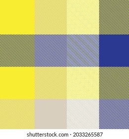 Yellow Asymmetric Plaid textured seamless pattern suitable for fashion textiles and graphics