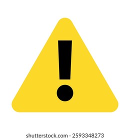Yellow attention sign with exclamation mark