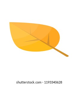 Icono amarillo de la hoja de otoño. Isométrico del icono vectorial amarillo de hoja de otoño para el diseño web aislado en fondo blanco