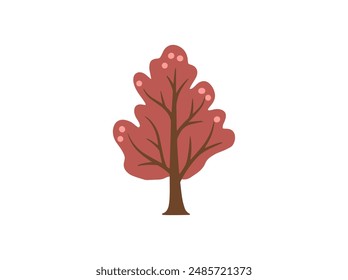 Yellow Autumn Tree Background Illustration