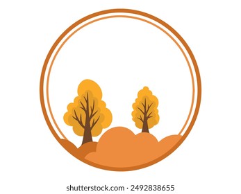 Yellow Autumn Tree Frame Background