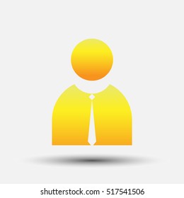 YELLOW AVATAR PERSON FORMAL EDITION.  BEST AND ELEGANT ICON DESIGN