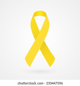 Yellow Awareness Ribbon