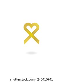 Yellow awareness ribbon