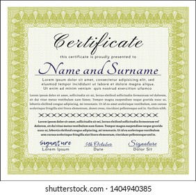 Yellow Awesome Certificate template. With quality background. Excellent design. Customizable, Easy to edit and change colors. 