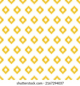 Yellow aztec design seamless pattern.